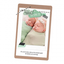 Moderne Geburtskarten "Zwillinge" im trendigen Design