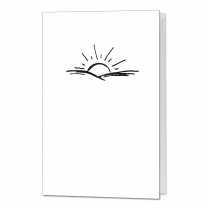 Trauerkarten "Sonne" auf weißem Premiumkarton