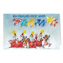 Lustige Weihnachtskarte vom Team – Fröhliche Festtagsgrüße