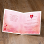 Moderne Hochzeitseinladungen "rotes Herz"  - Gestaltungsbeispiel Karteninnenseiten