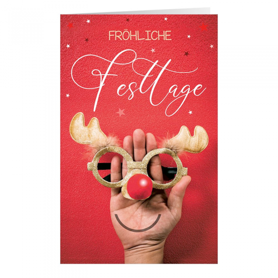 Fröhliche Weihnachtskarten im witzigen Design